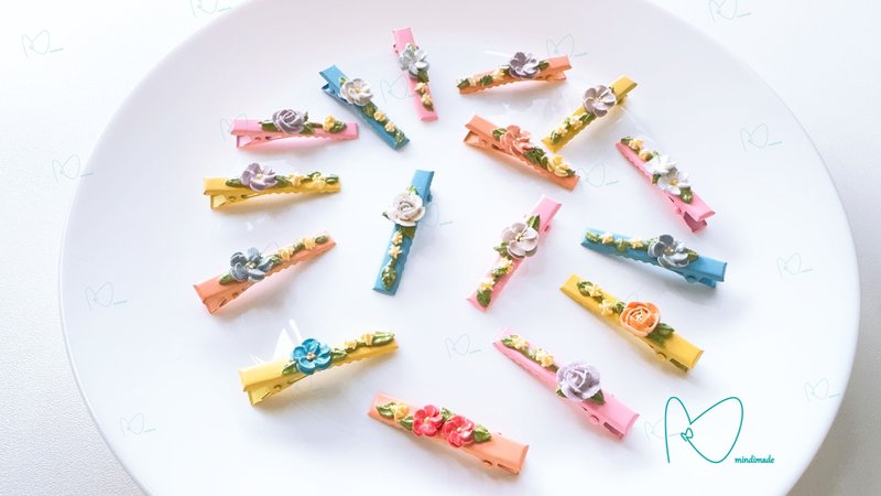 缤纷色彩北欧色彩风格*手工黏土花花发夹 - 发饰 - 粘土 