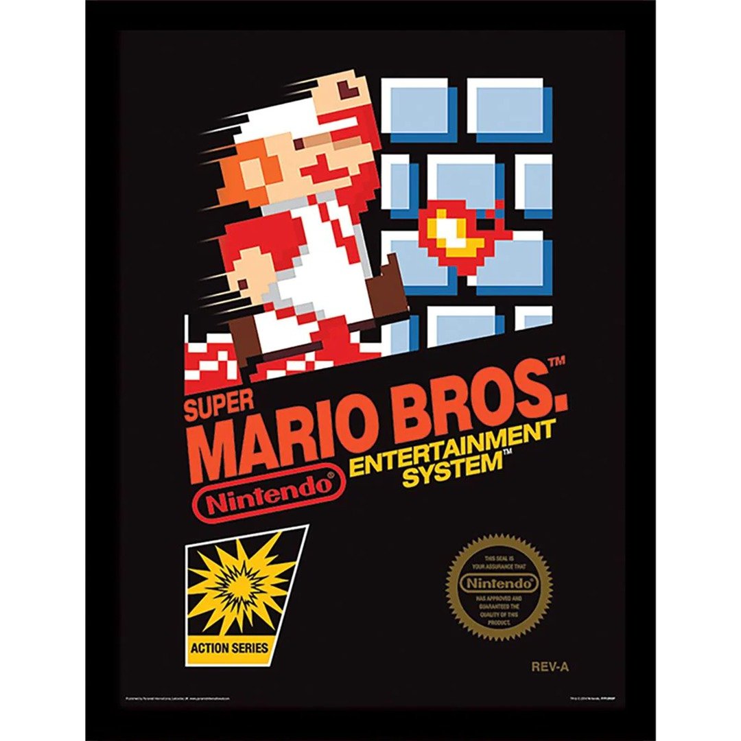 【任天堂】超级玛利欧NES封面30*40复制画/Super Mario - 海报/装饰画/版画 - 纸 多色