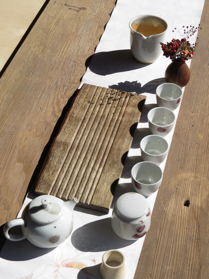 HO MOOD 解构系列—手作 原木茶盘 - 杯垫 - 木头 咖啡色