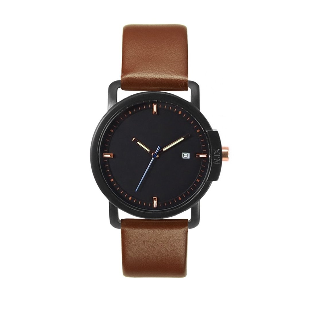 Minimal Watches : Ocean Project - Ocean 04-(Brown) - 男表/中性表 - 真皮 咖啡色