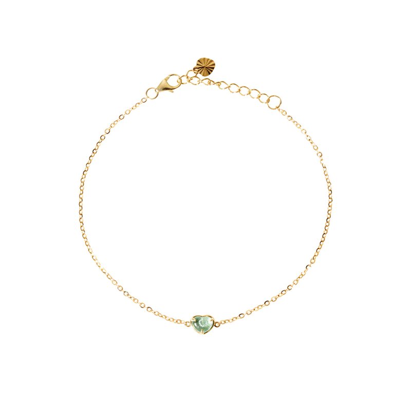 迷你爱心手链-骨灰毛发琉璃纪念 - 手链/手环 - 纯银 银色