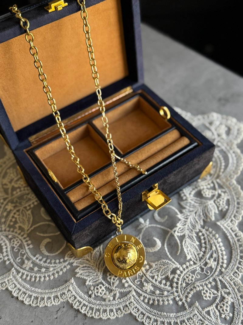 中古美品 Celine 思琳 星球吊饰 手袋挂饰 毛衣链 长项链 两用 - 长链 - 其他金属 金色