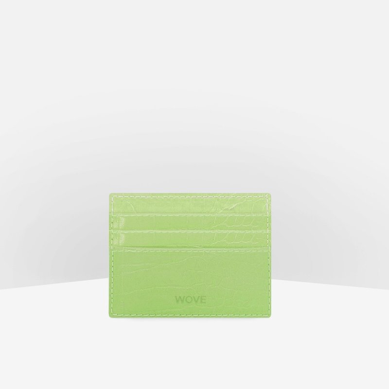WOVE - 卡包，抹茶拿铁绿，卡片包中间有隔层，可容纳折叠钞票。 - 其他 - 人造皮革 绿色