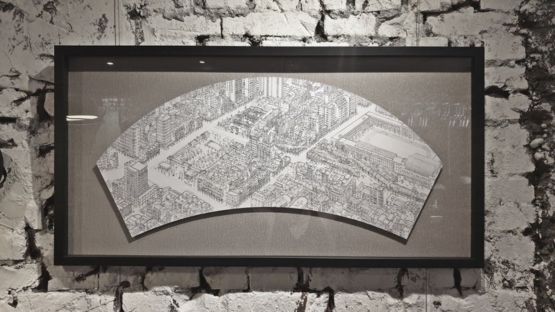 万华 (龙山寺地区) 裱框收藏级手绘地图印刷品 - 墙贴/壁贴 - 纸 白色