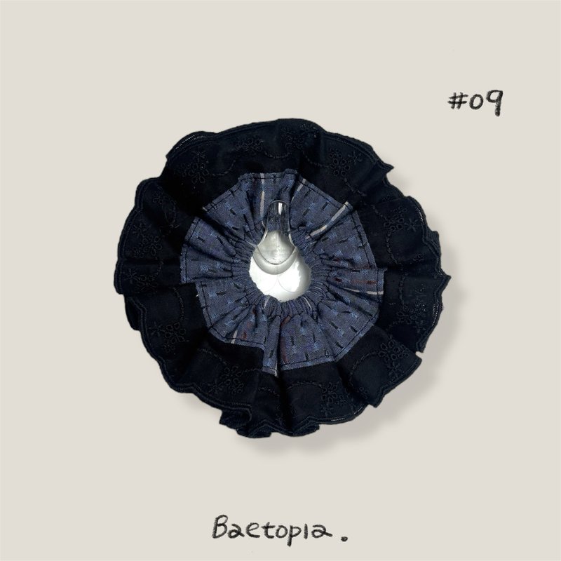 Baetopia | 薄切面款・神秘者手作发圈 - 发饰 - 棉．麻 蓝色