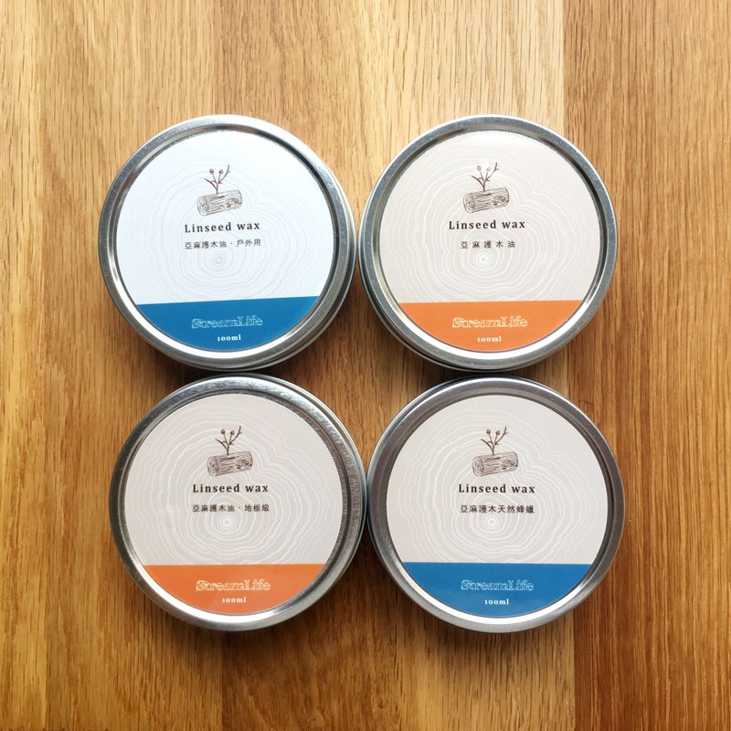 Streamlife黑濯 - 手工护木油 - 亚麻仁油 (100 ml) - 其他 - 蜡 透明