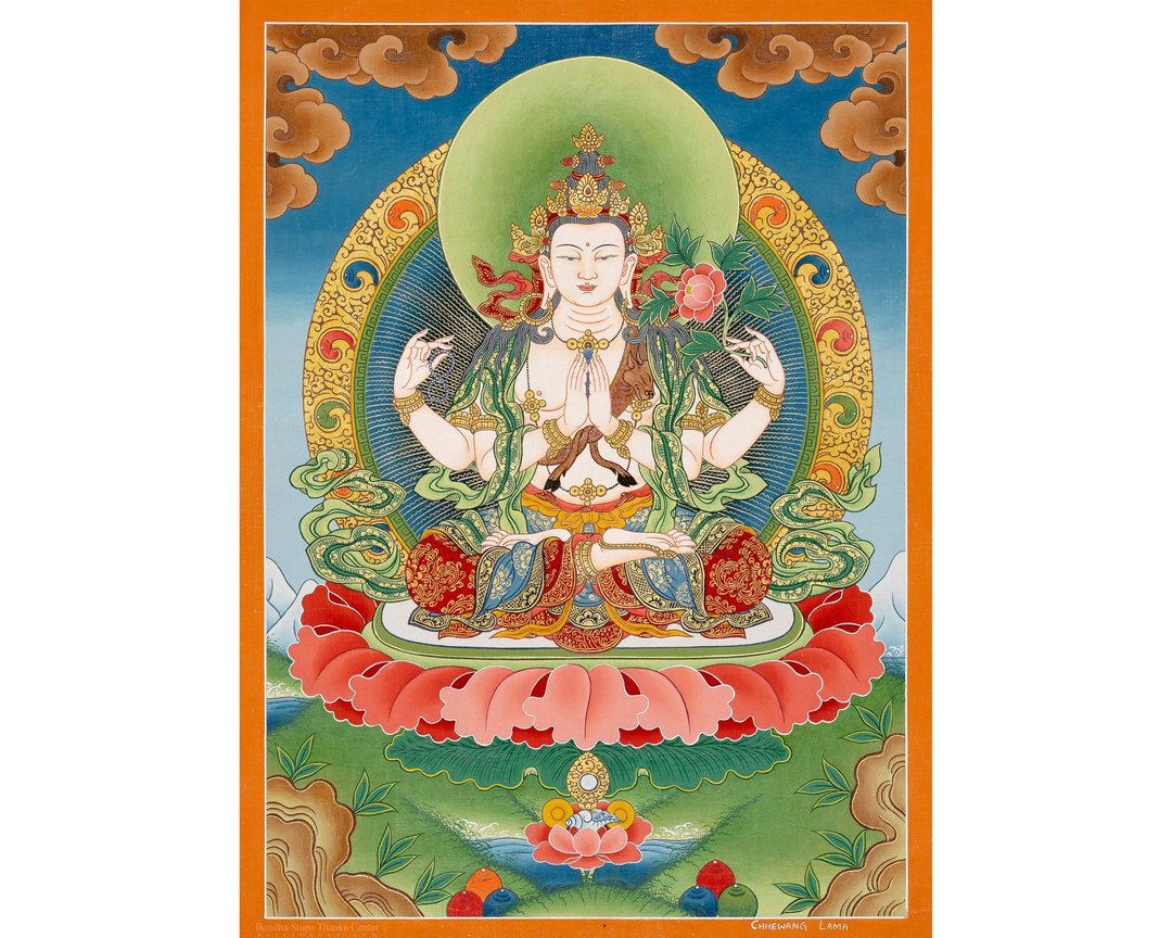手绘传统观音唐卡艺术 - 墙贴/壁贴 - 其他材质 多色