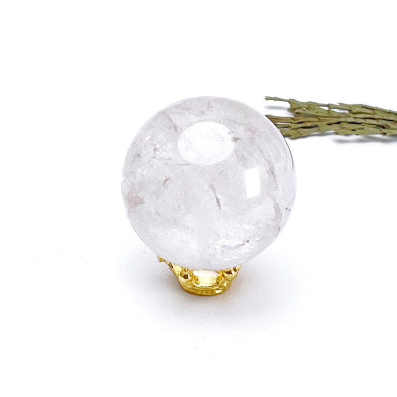 满点。水晶球 一图一物 摆件 疗愈 有矿坑 l 彩虹晶球 福利品 l - 摆饰 - 水晶 白色