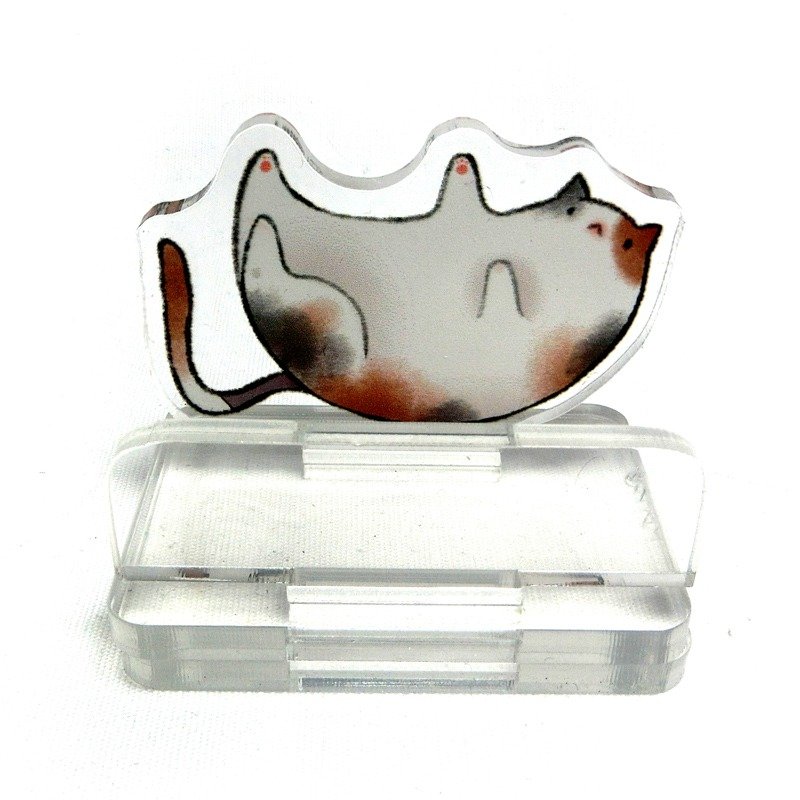 犬喵置物架─三花 - 笔筒/笔座 - 纸 咖啡色