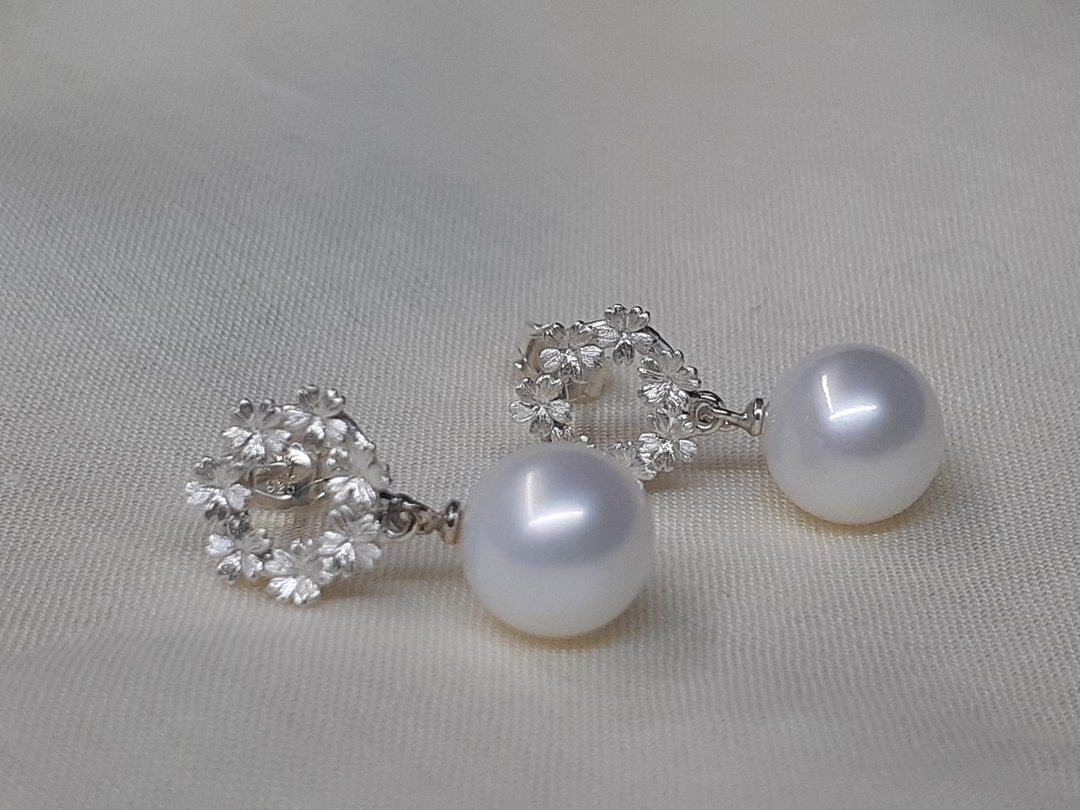Pinkoi 代购 - 樱花耳环 (0.9cm) - 耳环/耳夹 - 其他金属 