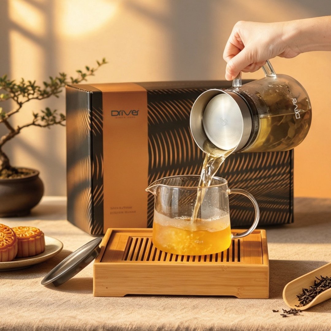 中秋礼盒限时贩售丨 Driver 中秋礼盒 - 甘丹茶韵泡茶壶组 - 茶具/茶杯 - 玻璃 