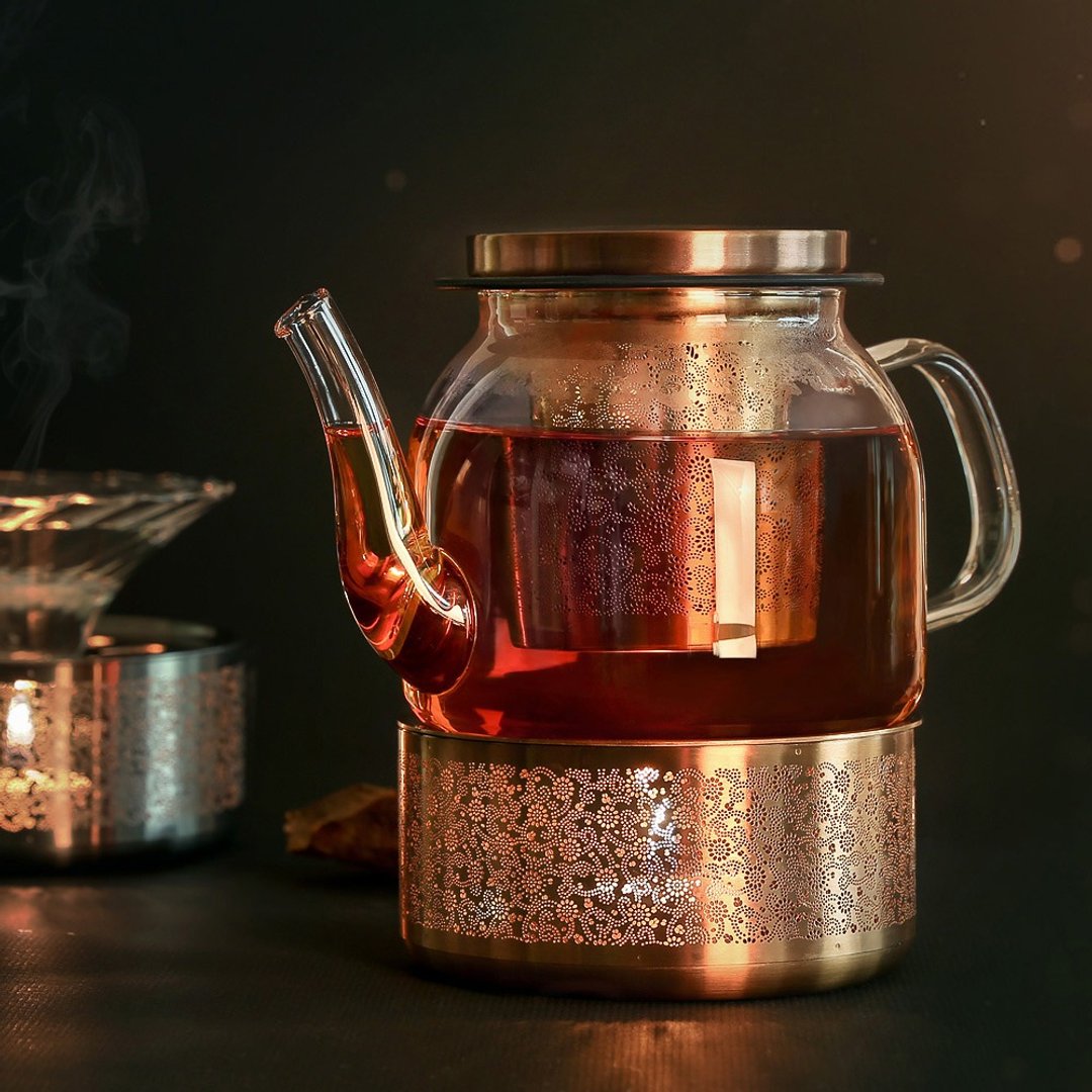 璀璨玻璃茶壶(650ml) - 茶具/茶杯 - 玻璃 金色