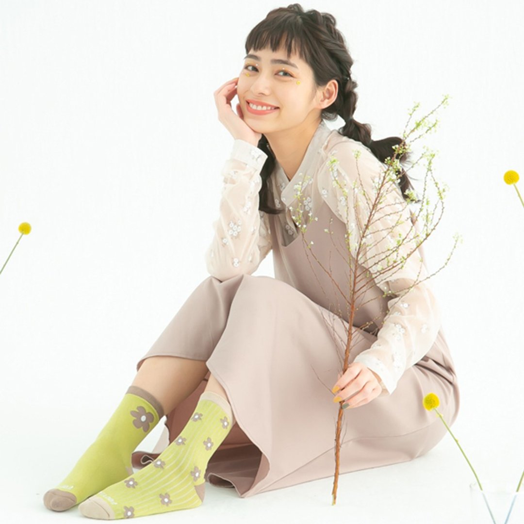 【FOOTER】百花齐FUN不对称袜(女-N239) - 袜子 - 棉 多色