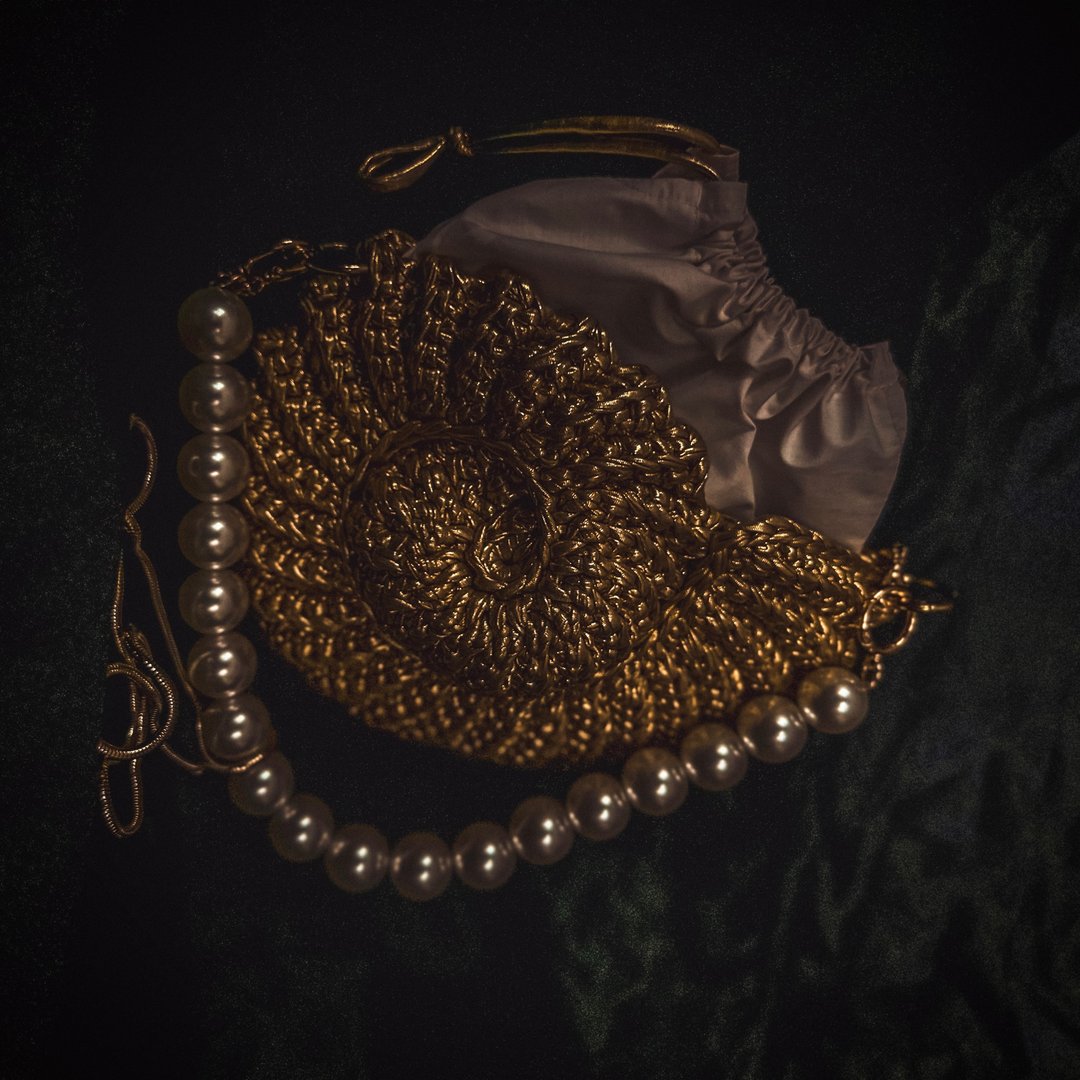 Crochet pattern gold shell bag PDF digital instant download, video tutorial - 手工艺教程/工具书 - 其他材质 