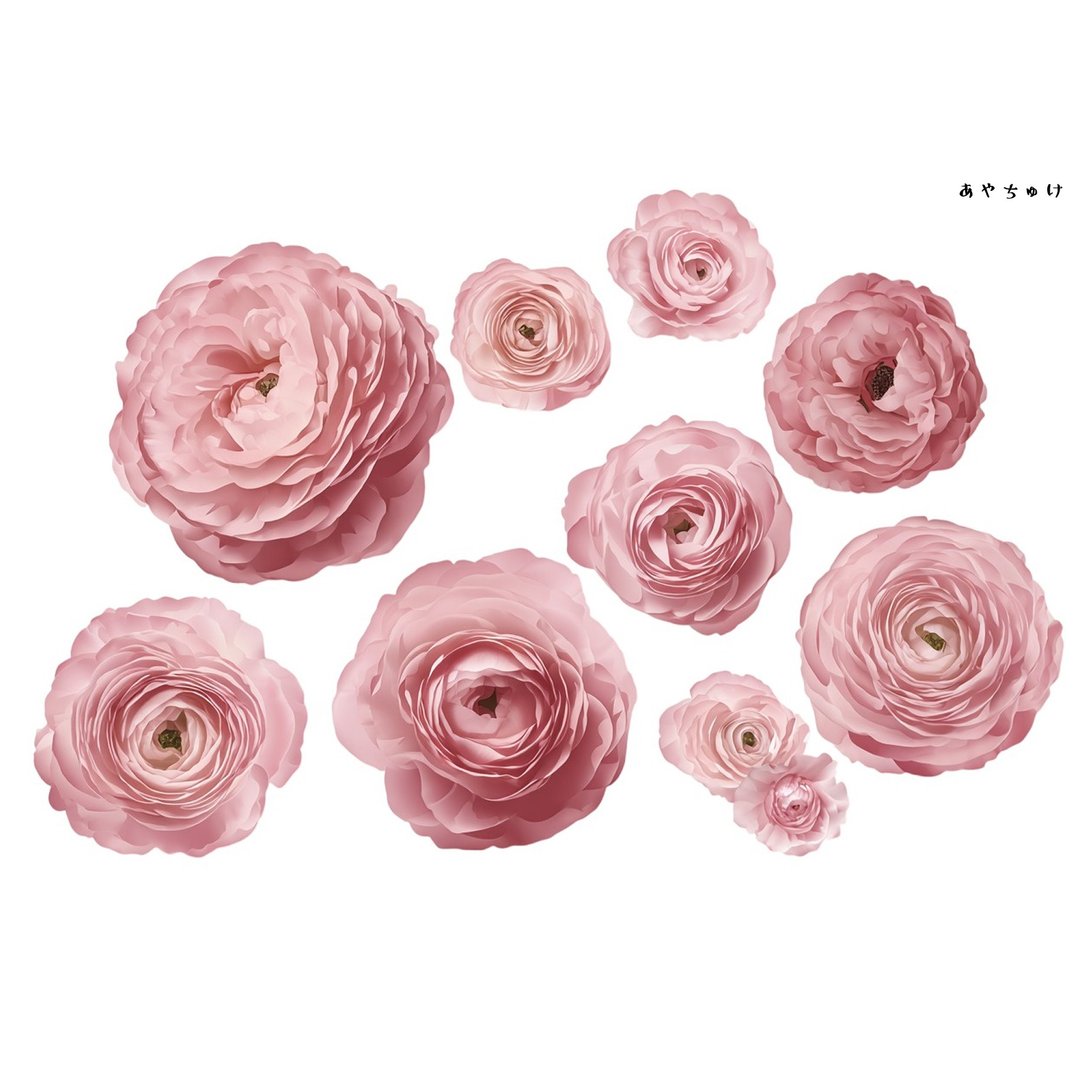 【10月新品4】20-22-0003 剪裁纸・拼贴素材 陆莲花 - 贴纸 - 纸 