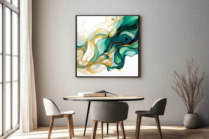 澜韵 - 生命系列  艺术微喷 抽象挂画 轻奢流金 走廊过道挂画 - 海报/装饰画/版画 - 棉．麻 