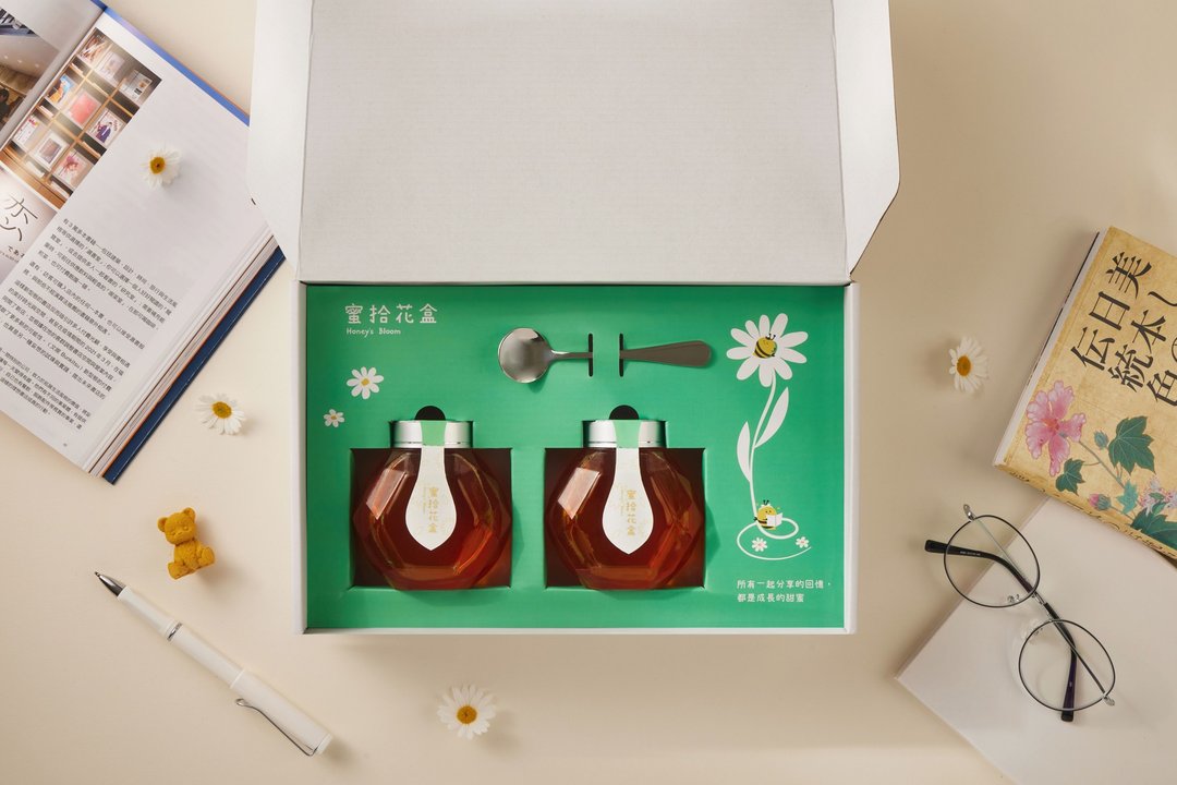 甜蜜礼盒 - 蜂蜜/黑糖 - 玻璃 白色