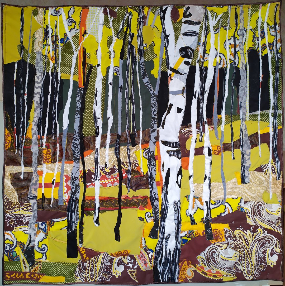 Art Quilt Landscape Textile Collage  Handmade Textile Art - 摆饰 - 其他材质 多色