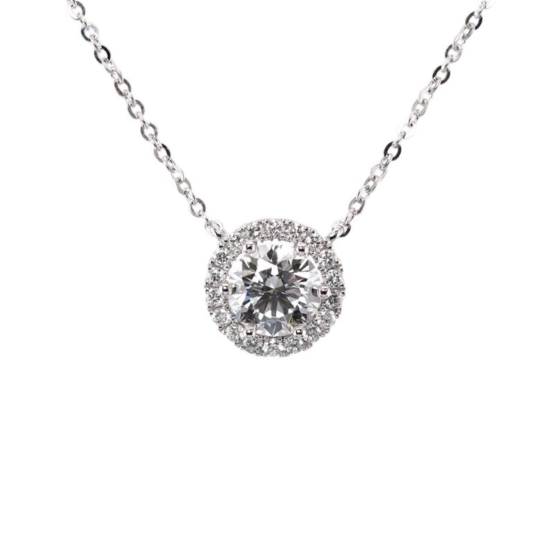 IGI-1.01克拉实验室培育钻石白金坠链 - 戒指 - 钻石 