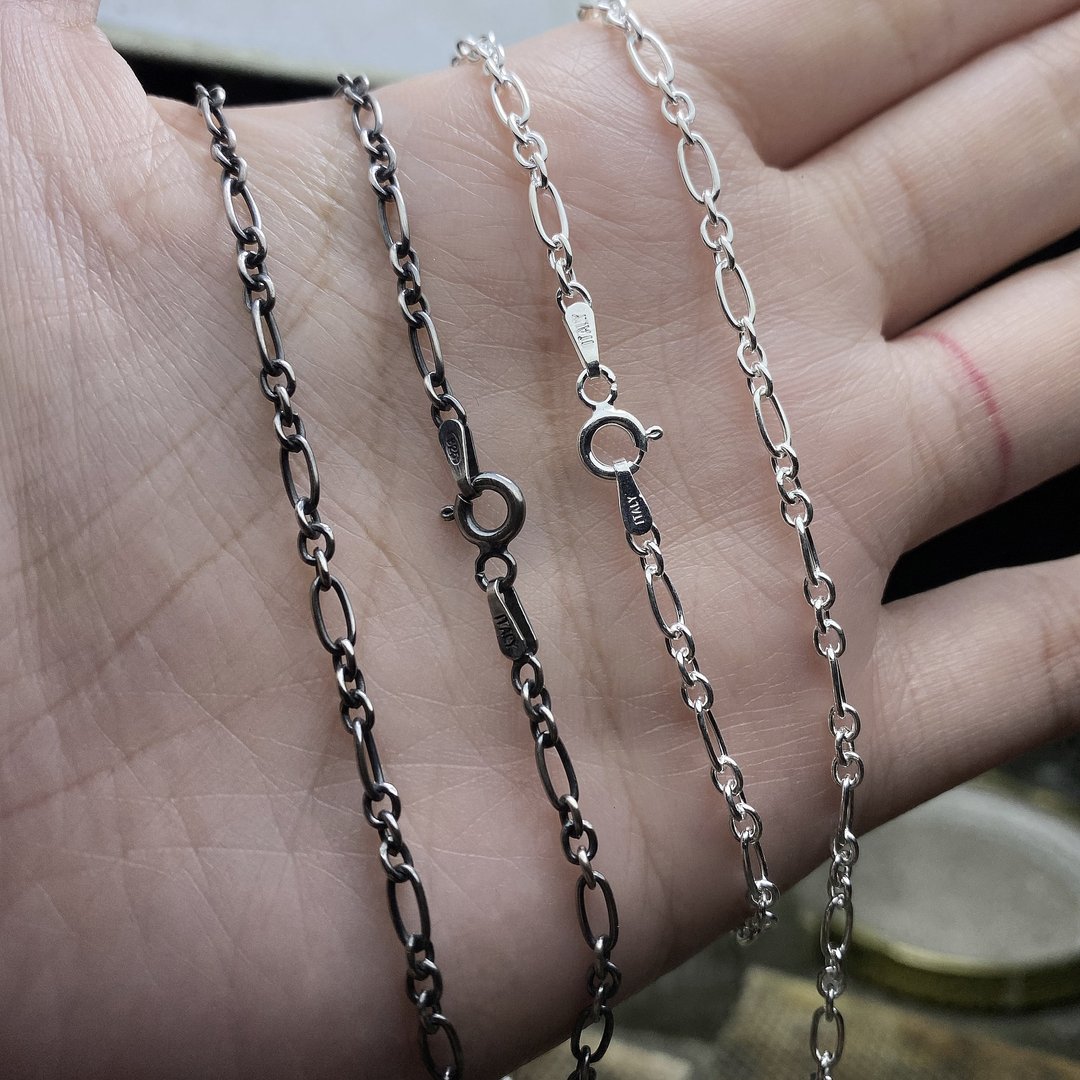宫廷链 / 925纯银项链 / 宽度2.5mm - 项链 - 纯银 银色