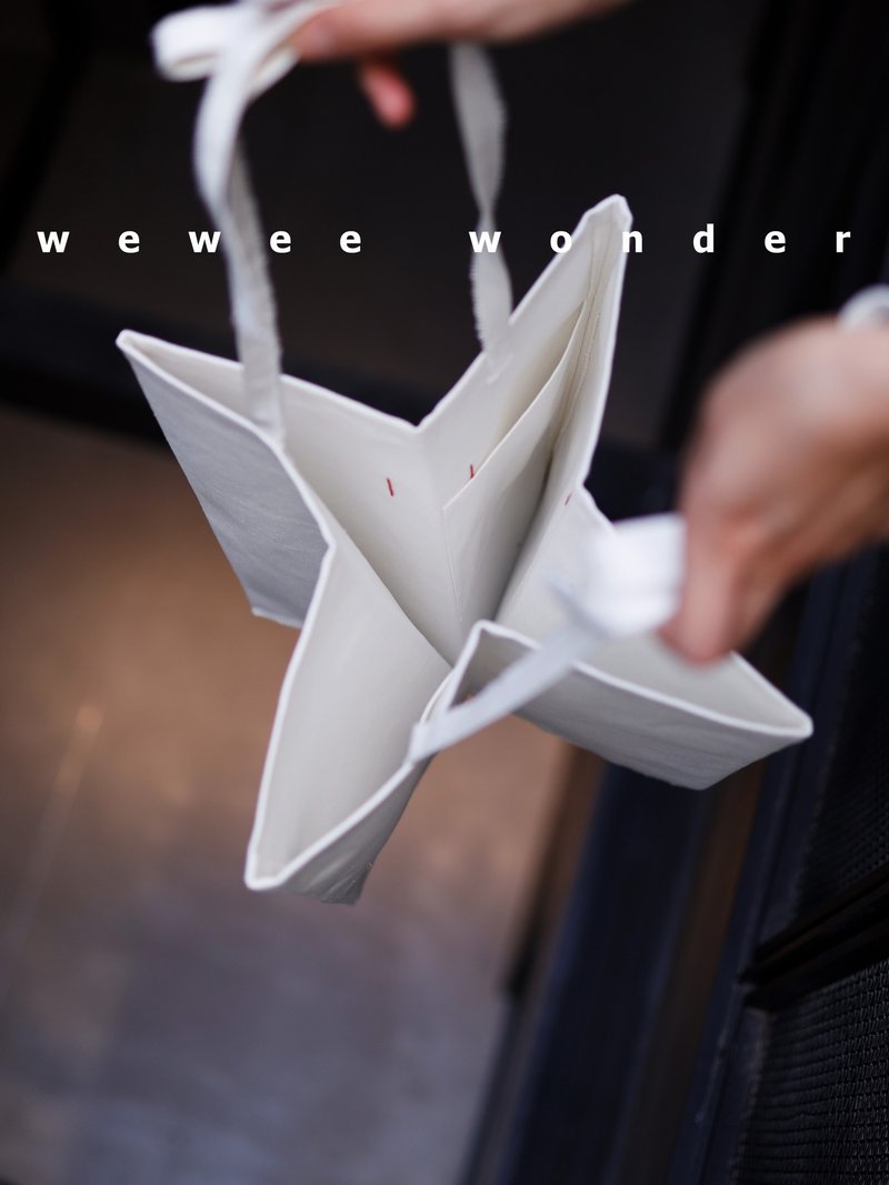 十字立体 多变形帆布包#048 - 手提包/手提袋 - 棉．麻 白色