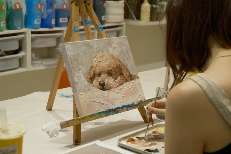 宠物主题画布 / 压克力 / 毛孩画 / 宠物画 - 插画/绘画/写字 - 颜料 