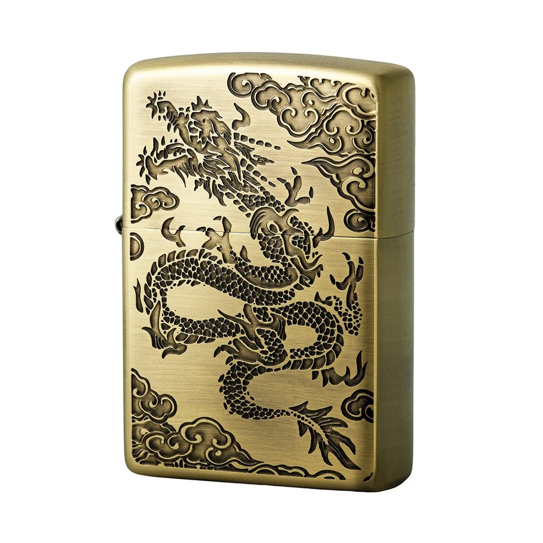 【ZIPPO官方旗舰店】 龙纹金防风打火机 ZA-3-35C - 其他 - 铜/黄铜 