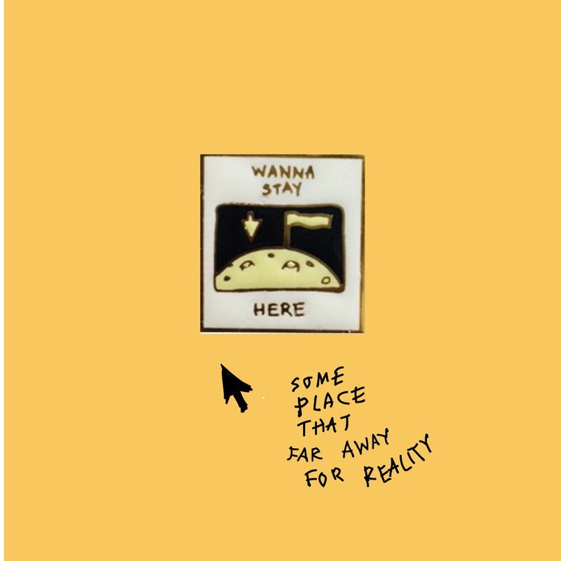 wanna stay here enamel pin - 胸针 - 其他金属 白色