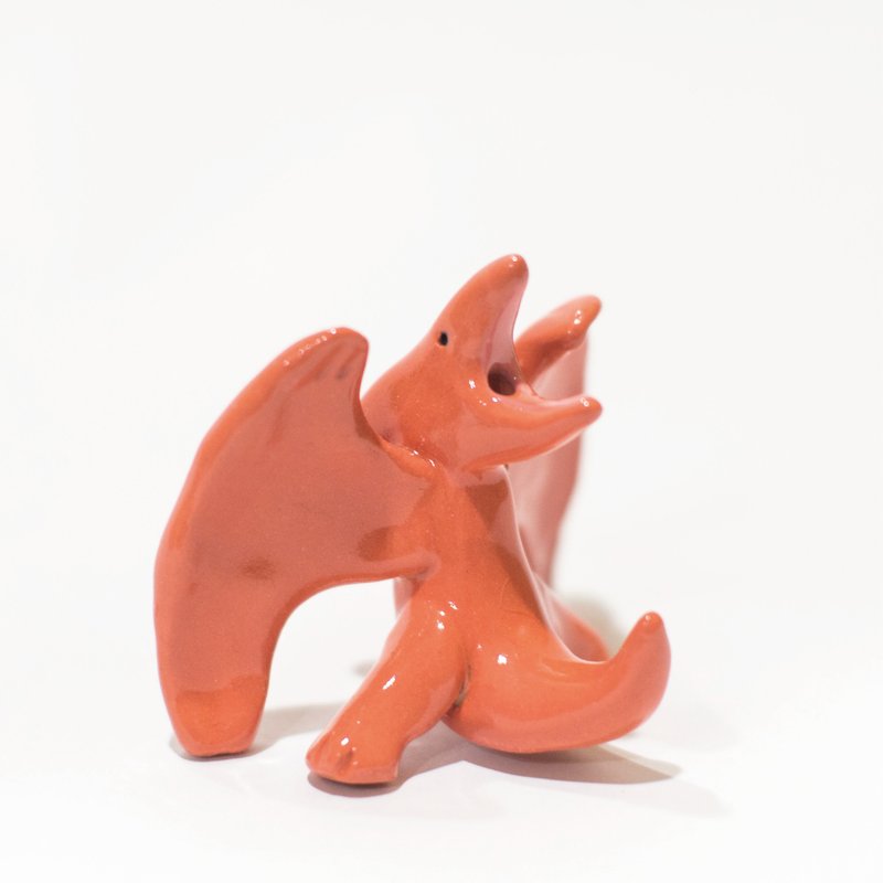 尻尻风神翼龙香插 - 摆饰 - 陶 红色