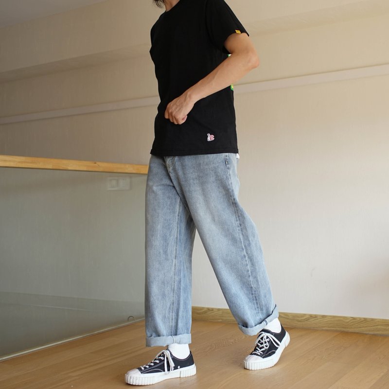 浅水洗直筒13.5OZ赤耳牛仔裤 - 男士长裤 - 棉．麻 蓝色