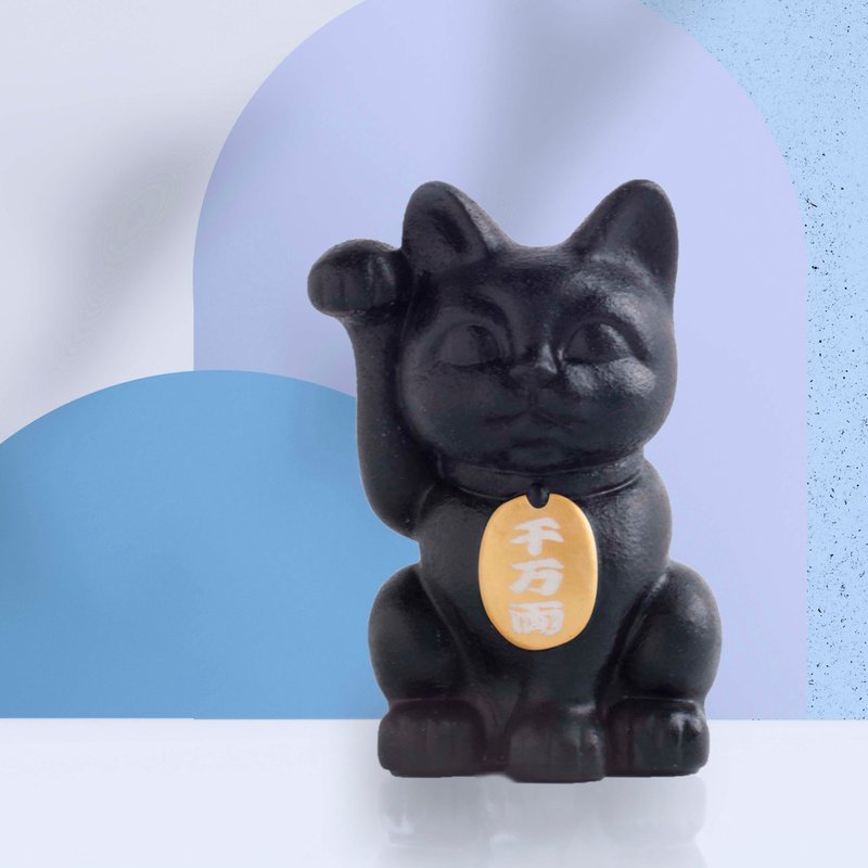 WooHuang x 黑金招财猫 - 玩偶/公仔 - 水泥 金色
