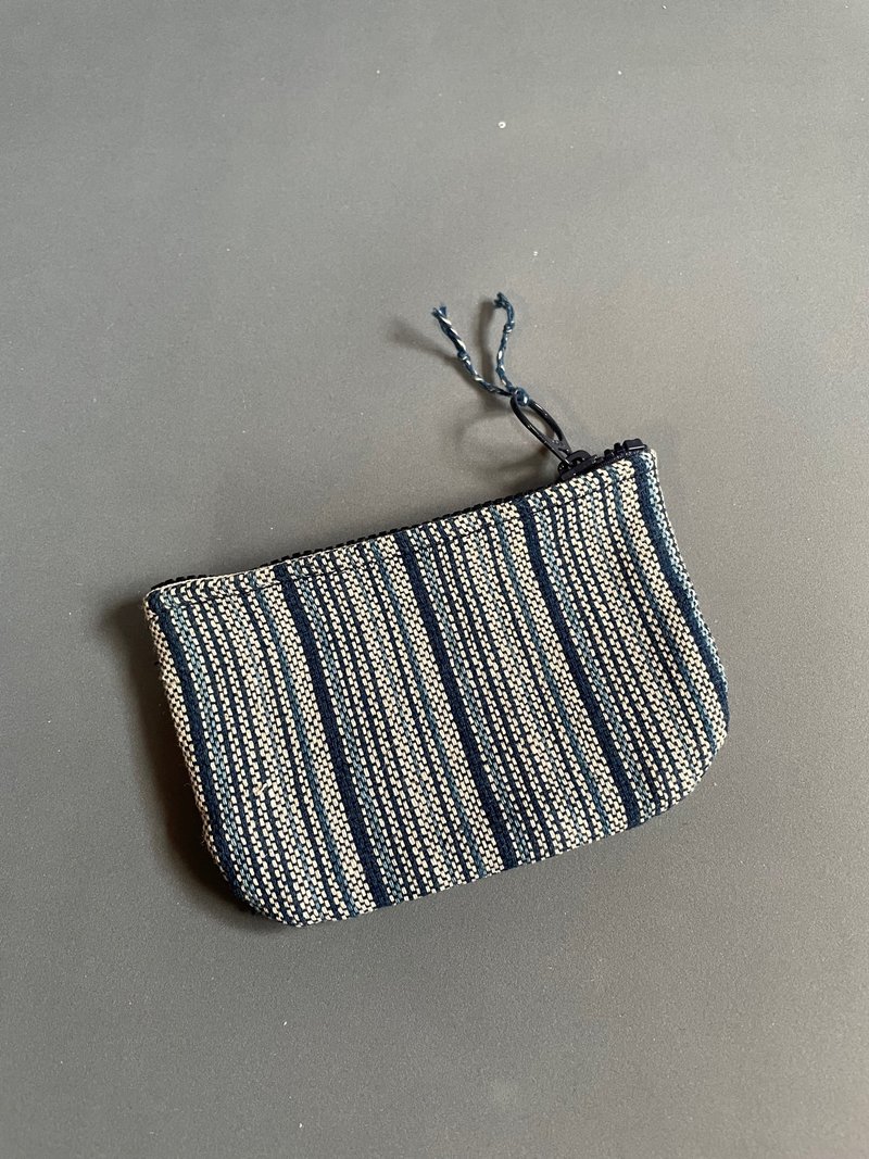 手工 古布 零钱包 蓝阶  handmade kofu coin pouch - 零钱包 - 棉 蓝色