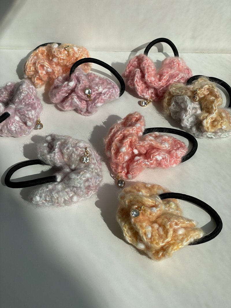 手工编织 缤纷木耳发圈-水果软糖 - 发饰 - 棉．麻 多色