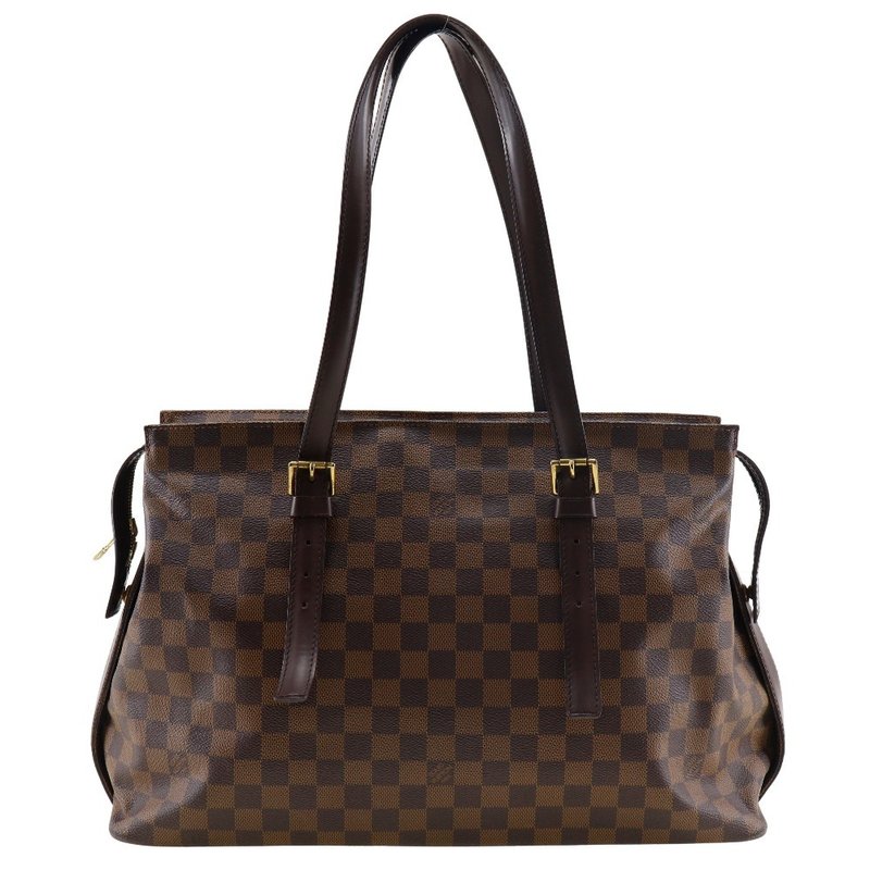 【日本直送】路易威登 LOUIS VUITTON Chelsea 肩背包 N51119 Damier Ebene 帆布 TH0055 男女皆宜【二手】 - 侧背包/斜挎包 - 人造皮革 咖啡色