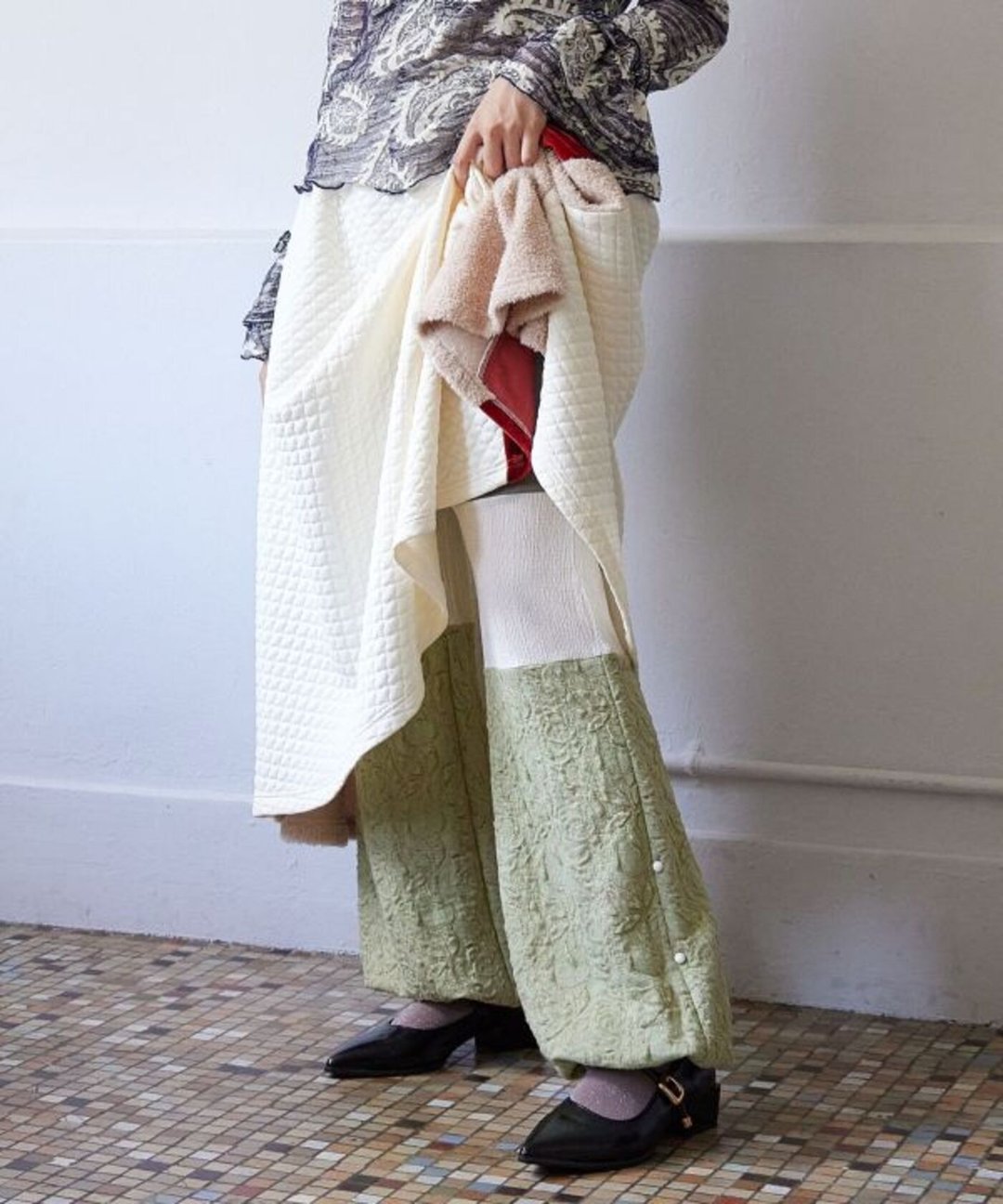 【热门预购】民族风提花拼接长裤 (3色) CAS-5304 - 女装长裤 - 其他人造纤维 
