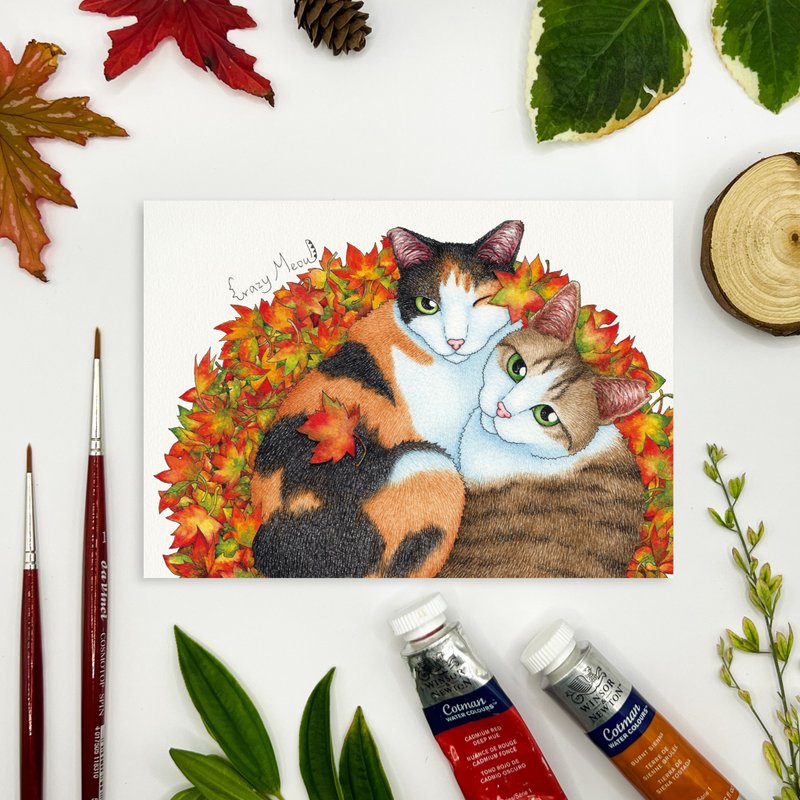 【猫疯子】明信片(114) - 卡片/明信片 - 纸 多色