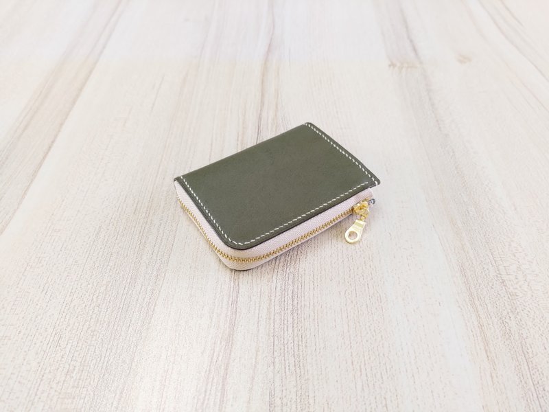 小L型拉链零钱包  拉链零钱包 真皮全手缝 - 皮夹/钱包 - 真皮 