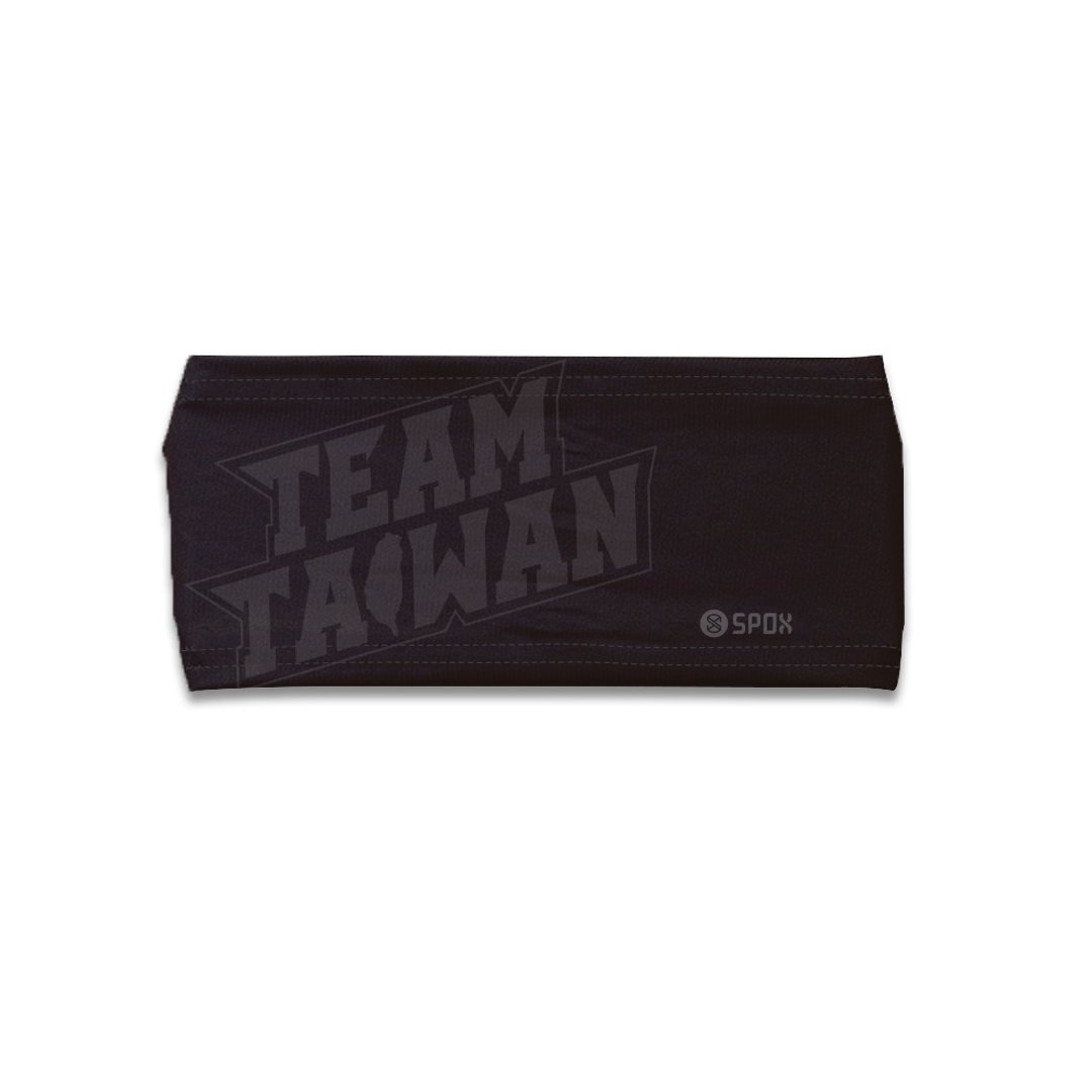 【TEAM TAIWAN 大logo】低调黑 潮流运动凉感 / 头带 - 运动配件 - 聚酯纤维 多色
