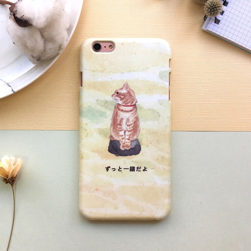 小橘喵-硬壳 (iPhone.Samsung三星, HTC, Sony.华硕手机壳) - 手机壳/手机套 - 塑料 黄色