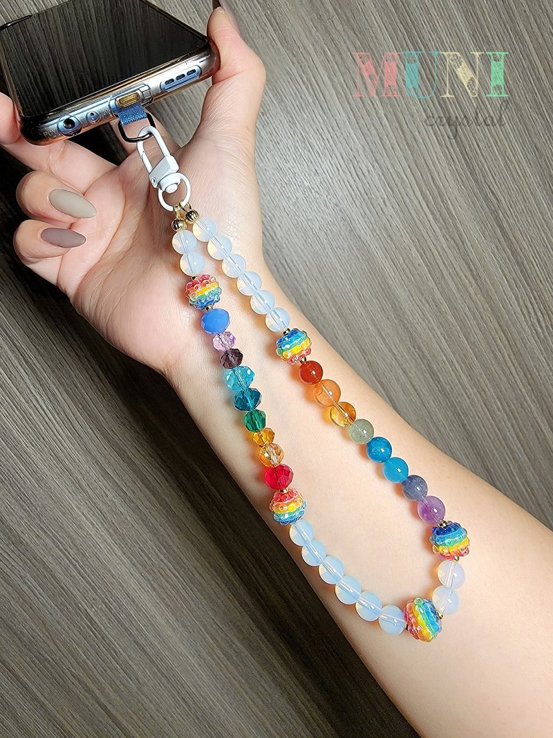 慕霓。水晶手机防丢挂饰 包挂 云端上的彩虹闪亮登场 好评限量推 - 其他 - 水晶 多色