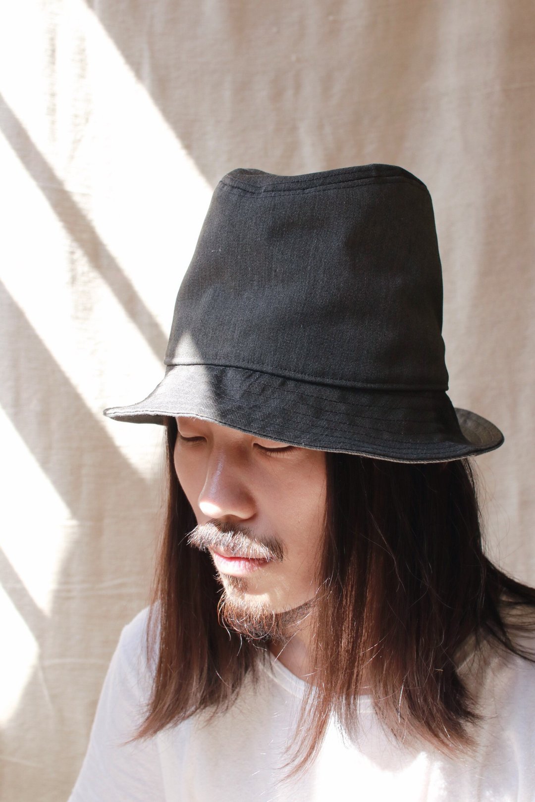 OMAKE Omabow duck tail hat / 灰 - 帽子 - 棉 灰色