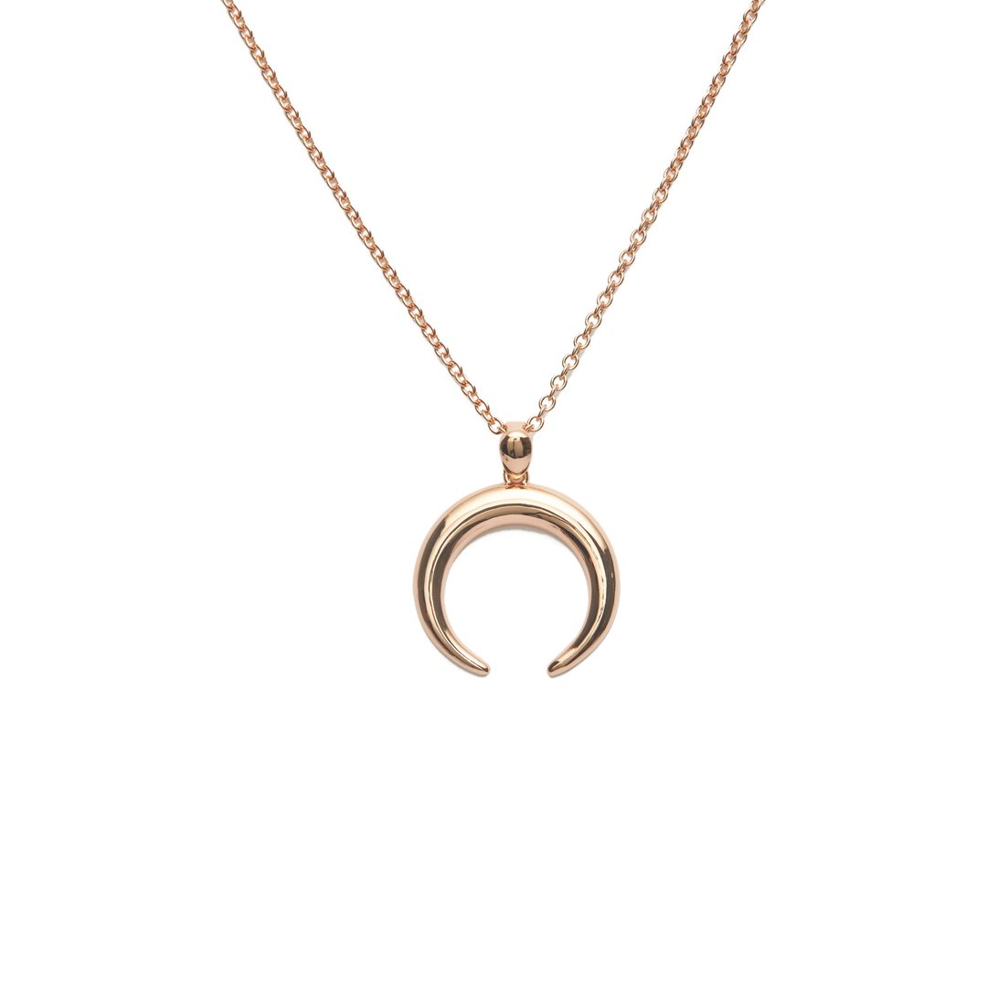 简约马蹄项链 925银厚镀18K金 Tenir Necklace - 项链 - 纯银 