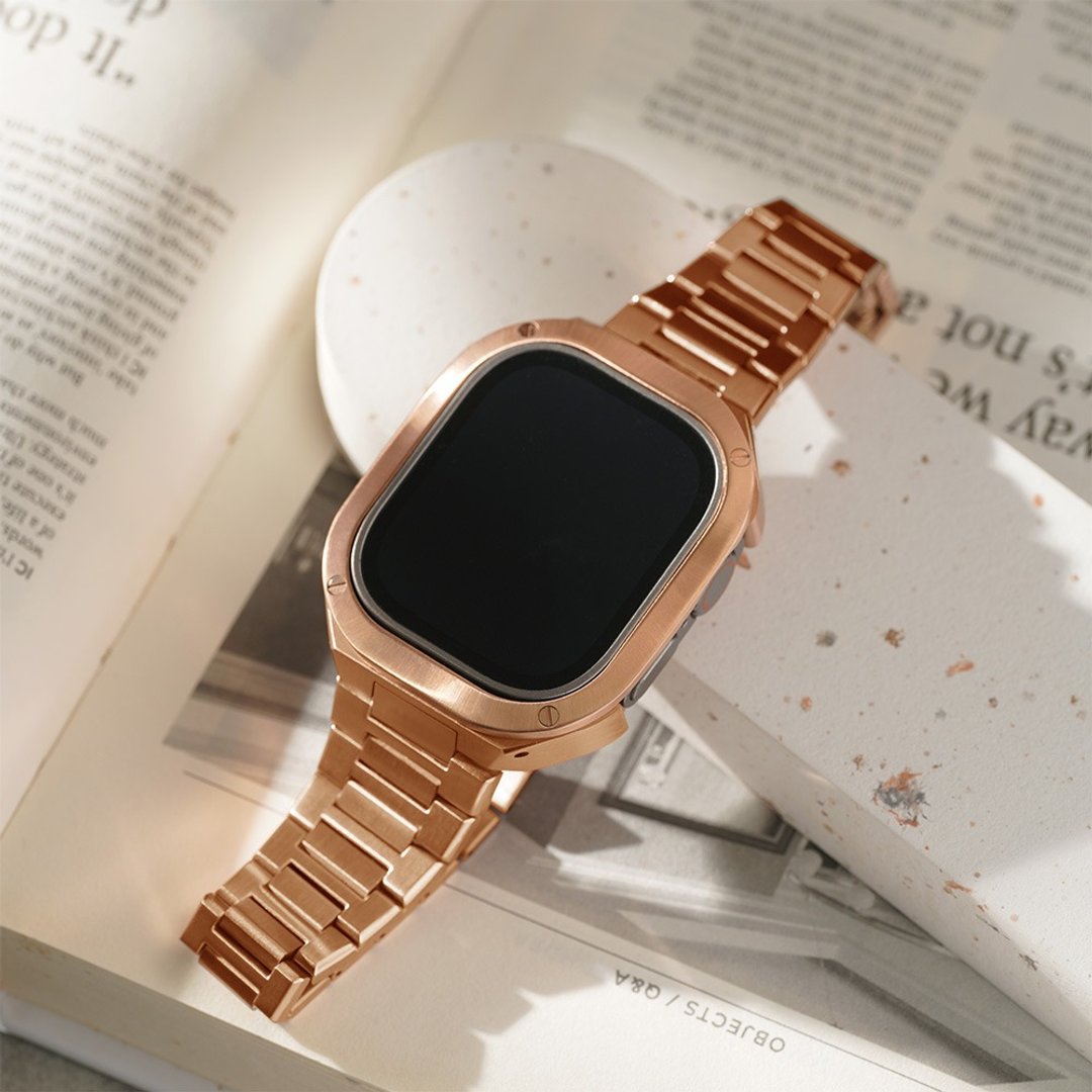 Apple watch - 高质感不锈带套组 - 玫瑰金 - 表带 - 防水材质 