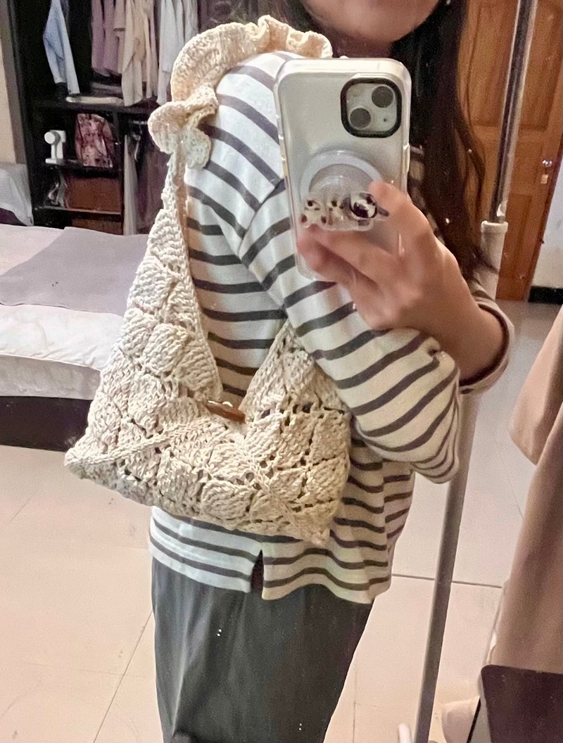 超美扭扭袋拼接合包 - 侧背包/斜挎包 - 棉．麻 多色