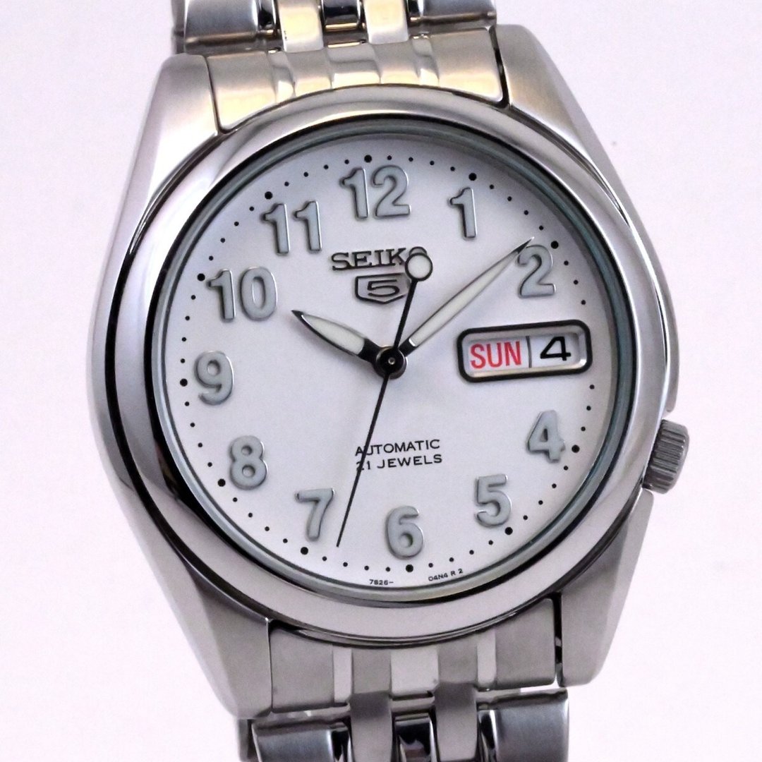 包邮 SEIKO 5 自动男表自动日期/星期显示 21 颗石Ref.7S26-01V0 Cal.7S26A 手袋古董盒 - 男表/中性表 - 不锈钢 