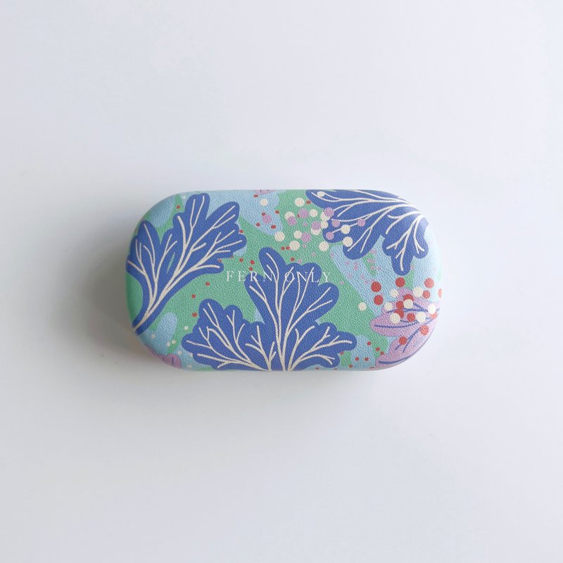 蕨巧随身小物收纳盒-亚洲猴脑鹿角蕨| 隐形眼镜盒 眼镜盒 收纳 - 眼镜盒/眼镜布 - 塑料 绿色