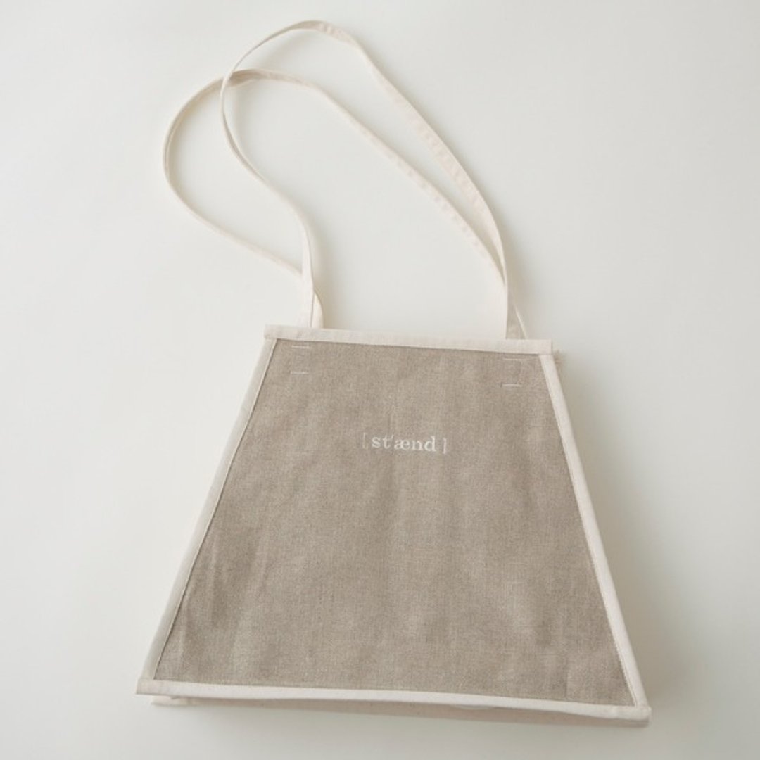Triangle bag　white - 侧背包/斜挎包 - 棉．麻 白色