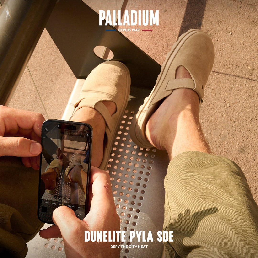 PALLADIUM DUNELITE PYLA SDE 麂皮穆勒拖鞋 沙色 74454-257 - 拖鞋 - 其他材质 