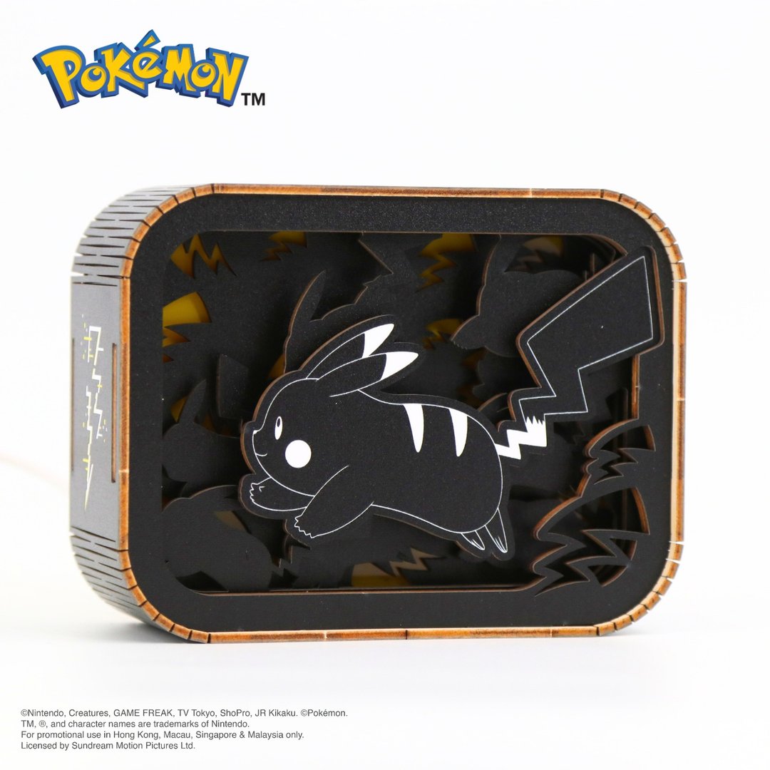 Pokémon小夜灯 - Pikachu 宝可梦 皮卡丘 夜灯 气氛灯 - 灯具/灯饰 - 木头 黑色