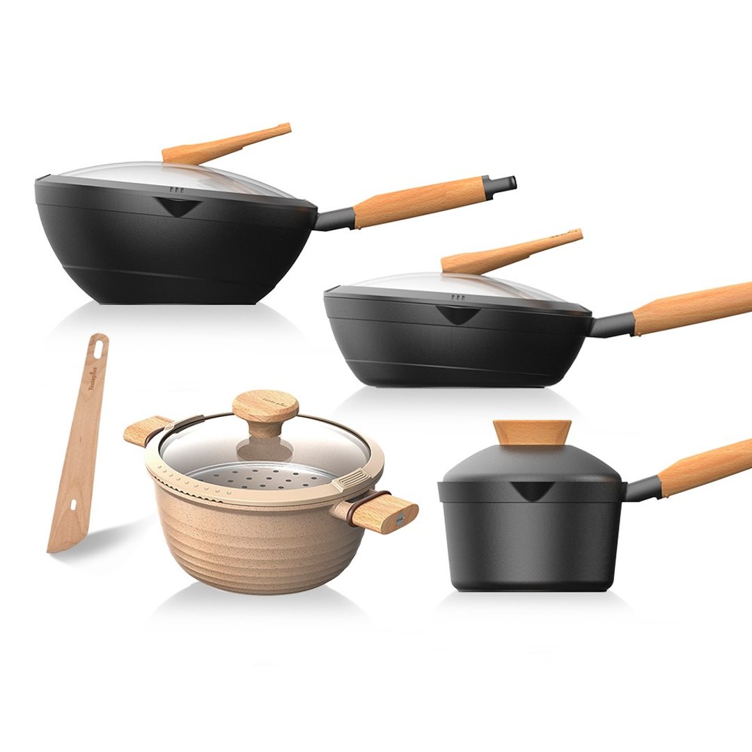 【Taste Plus】悦味 钻石涂层 炒锅 + 煎锅 + 奶锅 + 汤锅 四件组 - 锅具/烤盘 - 铝合金 多色